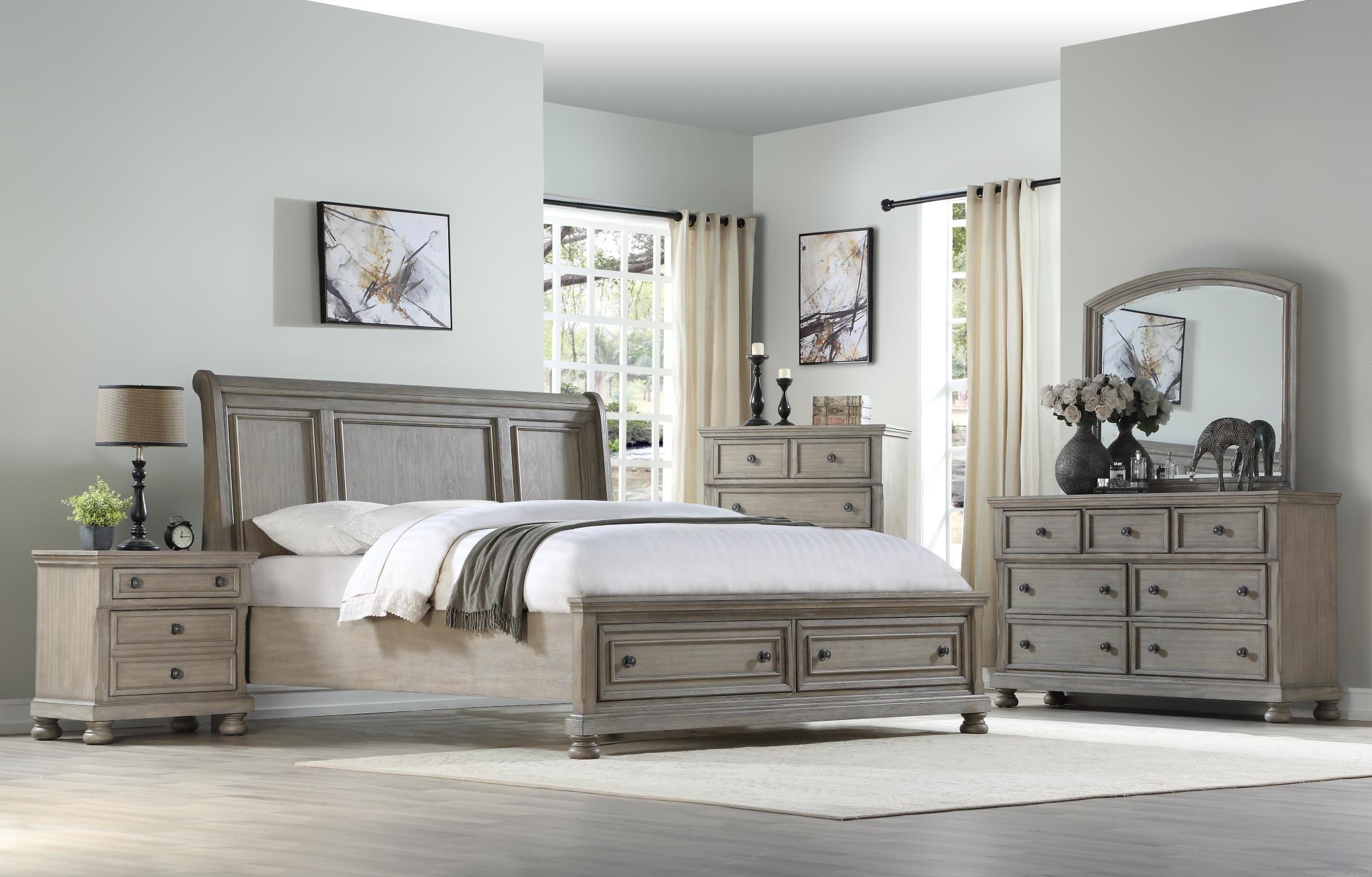Ashcott Grey Collection by Bernards with Armoires Queen Beds