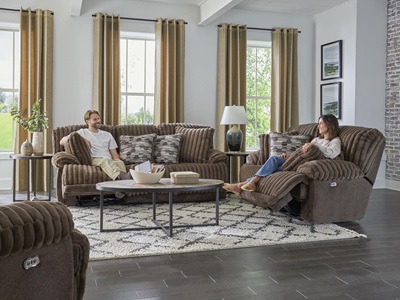 Hollifield Collection by Catnapper in Fabric with Gliders in Fabric