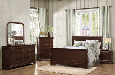 Abbeville Collection by Homelegance in Wood with Mirrors Platform Beds