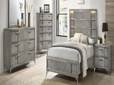 Aries Collection by Bernards with Armoires Queen Beds