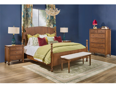 Azalea Collection by Flexsteel by Flexsteel Queen Beds in White by Flexsteel with Chairs in White