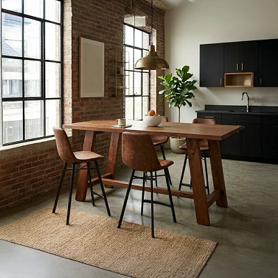 Essex Collection by Home Trends & Design in Java in Java Eastern King Beds in Java by Home Trends & Design with Dining Room Sets in Java in Java Dining Room Sets