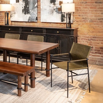 Irvine Collection by Home Trends & Design in Java in Java Eastern King Beds in Java by Home Trends & Design with Dining Room Sets in Java in Java Dining Room Sets
