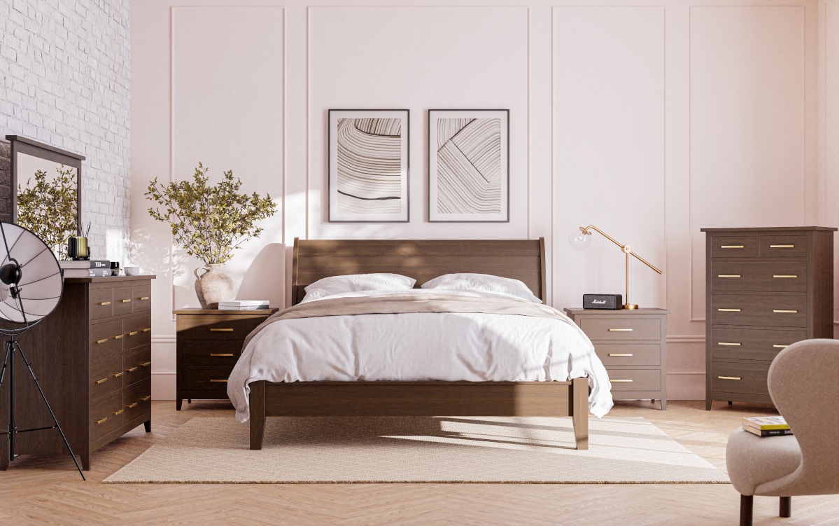 Luxembourg Collection by Transitional Transitional Troyer Ridge in White in White Panel Beds