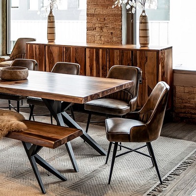 Leeds Collection by Home Trends & Design in Java in Java Eastern King Beds in Java by Home Trends & Design with Dining Room Sets in Java in Java Dining Room Sets