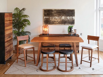 Lenox Collection by Home Trends & Design in Java in Java Eastern King Beds in Java by Home Trends & Design with Dining Room Sets in Java in Java Dining Room Sets