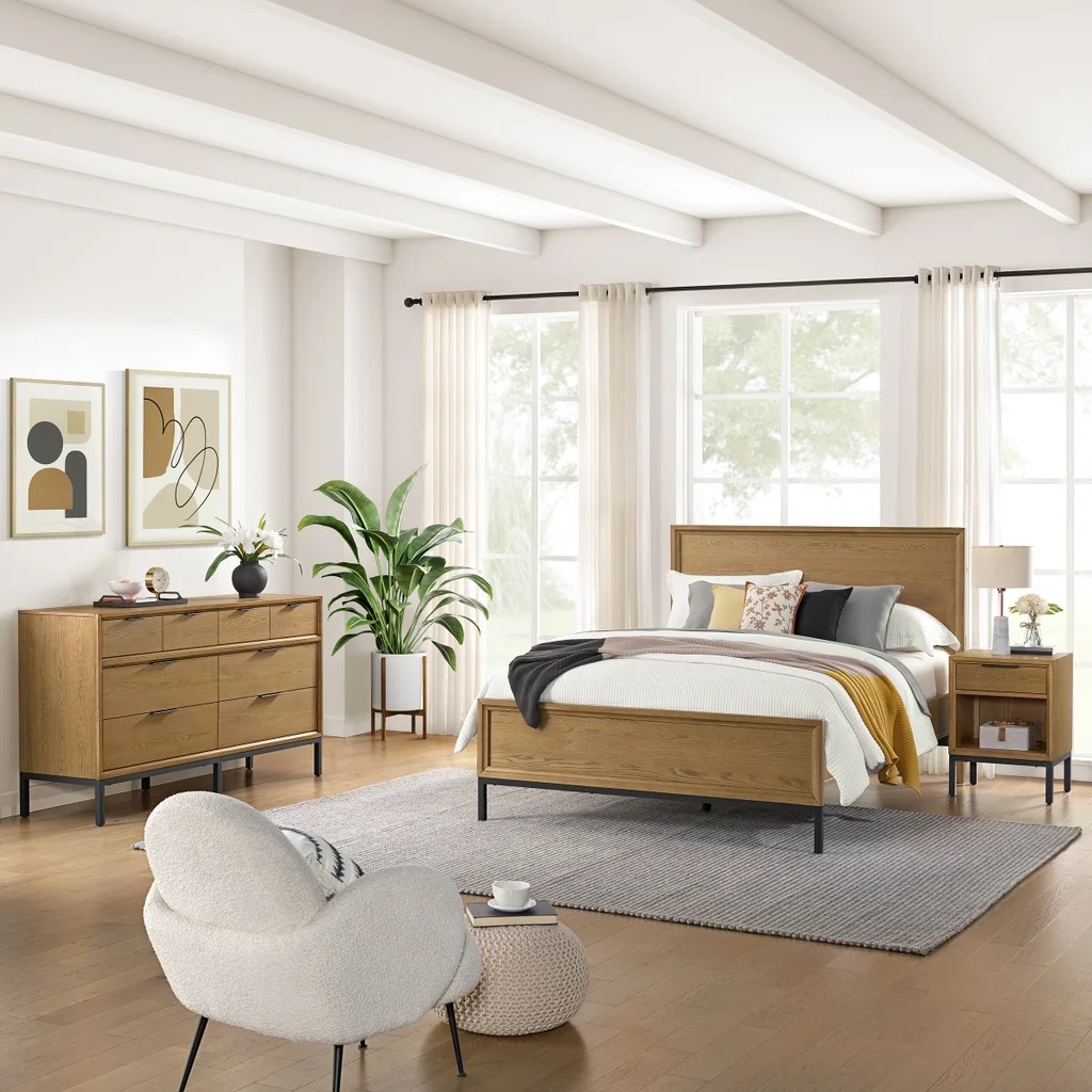 Monterey Collection by Transitional Transitional Troyer Ridge in White in White Panel Beds