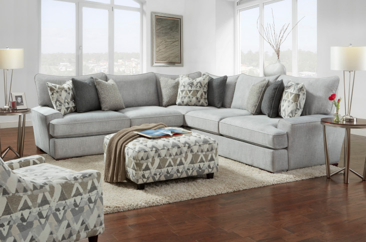 Alton Silver by Transitional Southern Home Furnishings Basic Wool in Polyester