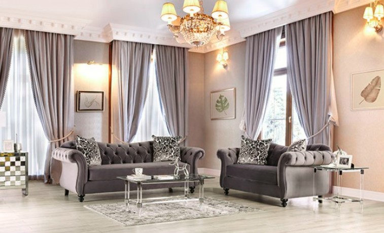 Antoinette Collection by Furniture of America in Other and Fabric