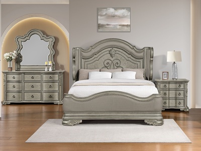 Bella Champagne Collection with Panel Beds