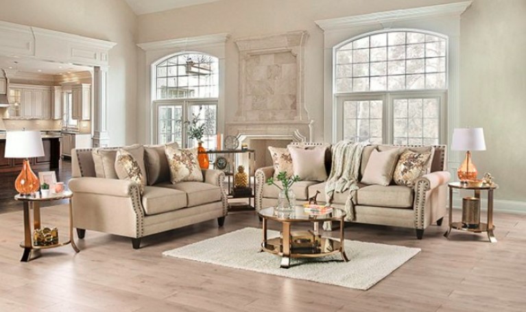 Briana Collection by Furniture of America in Other and Fabric