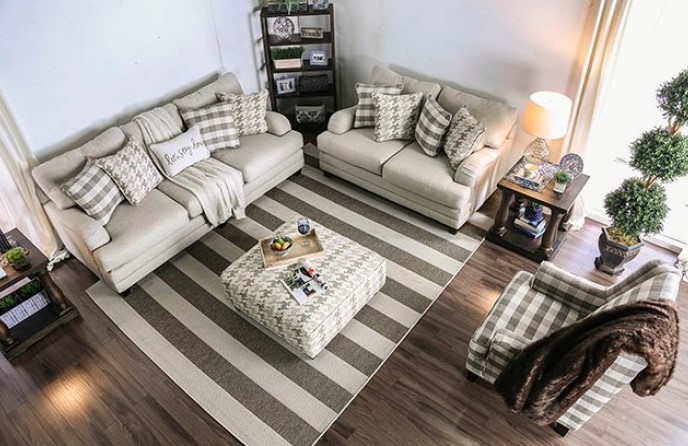 Christine Collection by Furniture of America in Other and Fabric