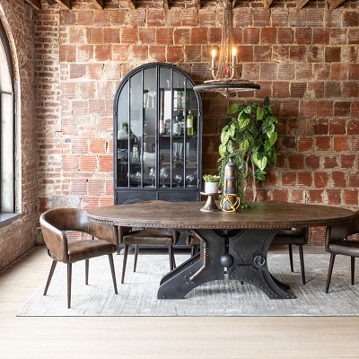 Eiffel Collection by Home Trends & Design in Java in Java Eastern King Beds in Java by Home Trends & Design with Dining Room Sets in Java in Java Dining Room Sets