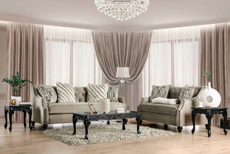 Ezrin Collection by Furniture of America in Other and Fabric