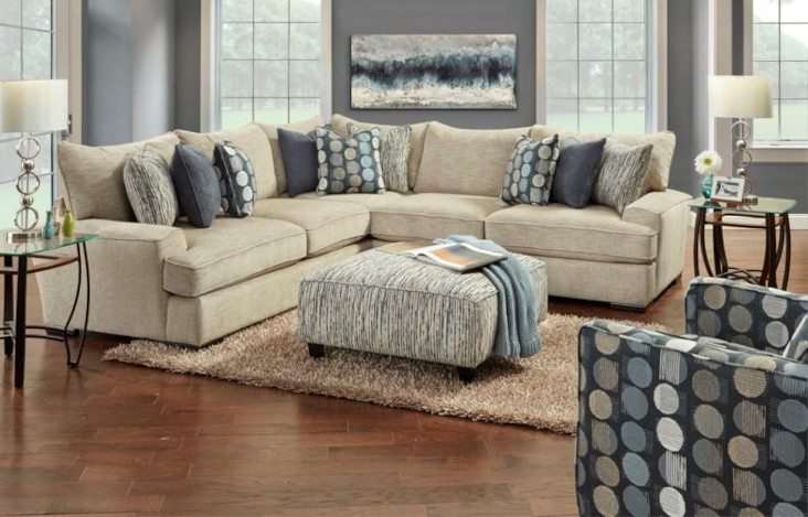 Handwoven Linen by Transitional Southern Home Furnishings Basic Wool in Polyester