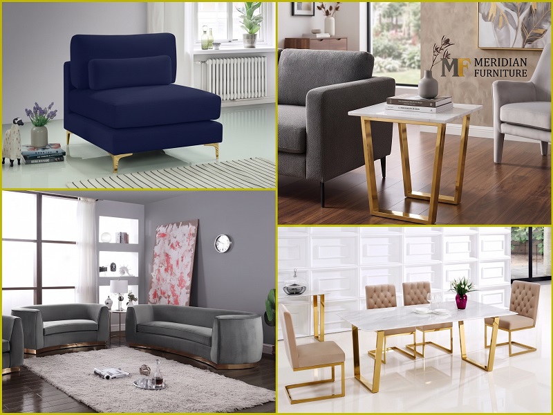 Meridian Furniture in Saddle Brown Sofas