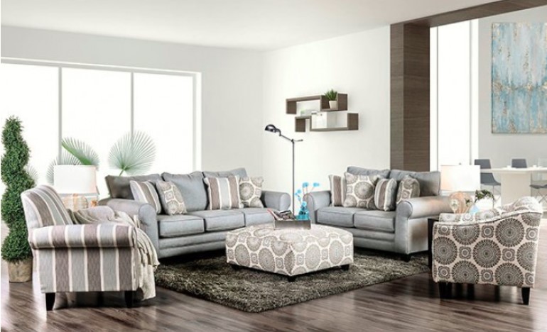 Misty Collection by Furniture of America in Other and Fabric