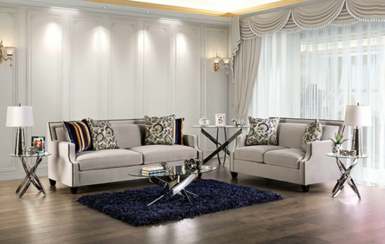 Montecelio Collection by Furniture of America in Other and Fabric