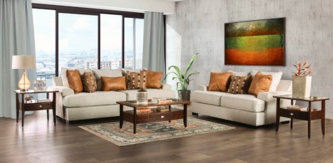 New Meadows Collection by Furniture of America in Other and Fabric