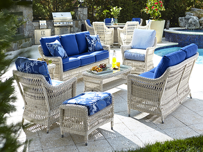 Paddock Collection by BeachCraft Furniture Mambo Collection with Dining Table Pads