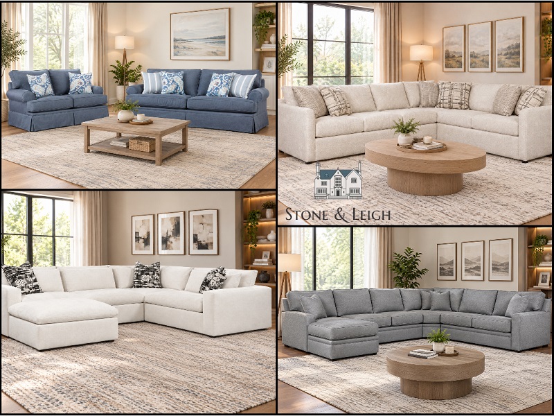 Stone & Leigh with Ottomans Cora Collection with Ottomans