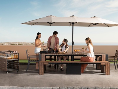 Transformer Outdoor Collection in Oak and Polyester