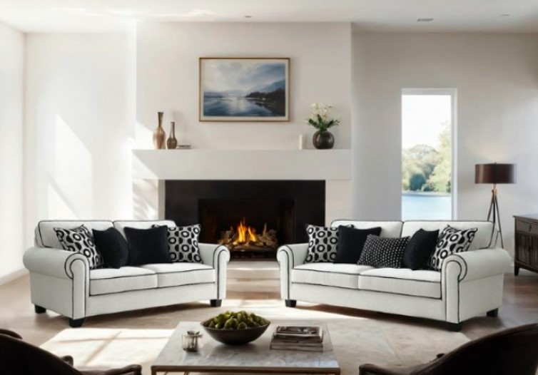 Viviani Collection by Furniture of America in Other and Fabric
