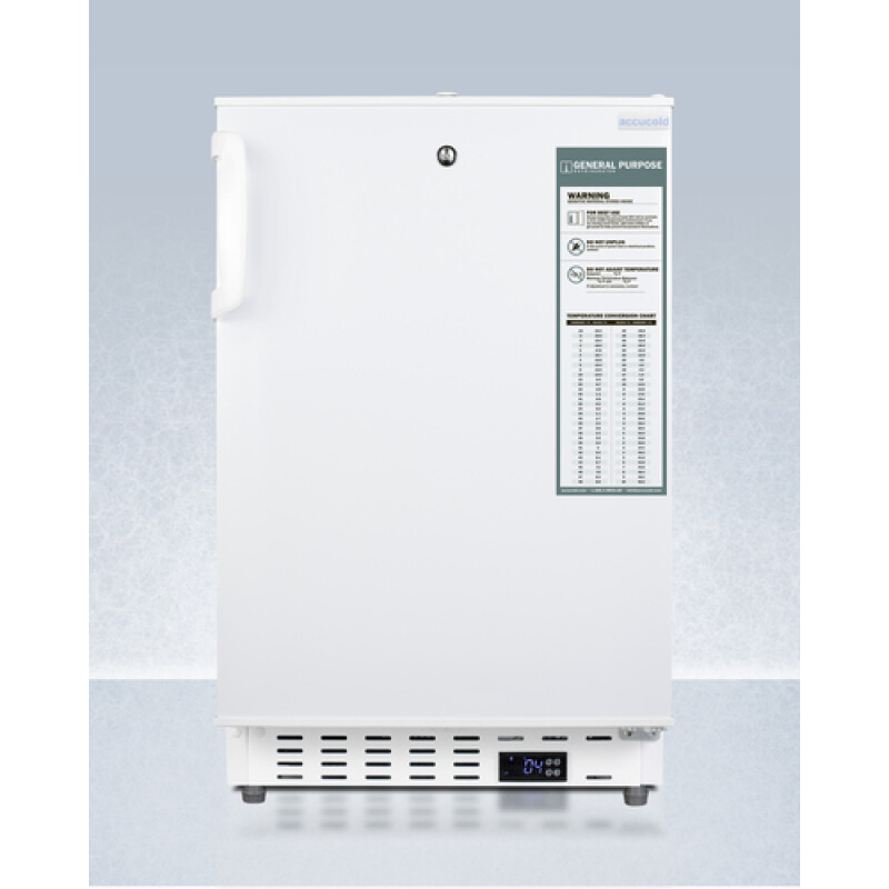 Accucold 20" Wide Built-In Healthcare All-Refrigerator, ADA Compliant in White ADA404REF