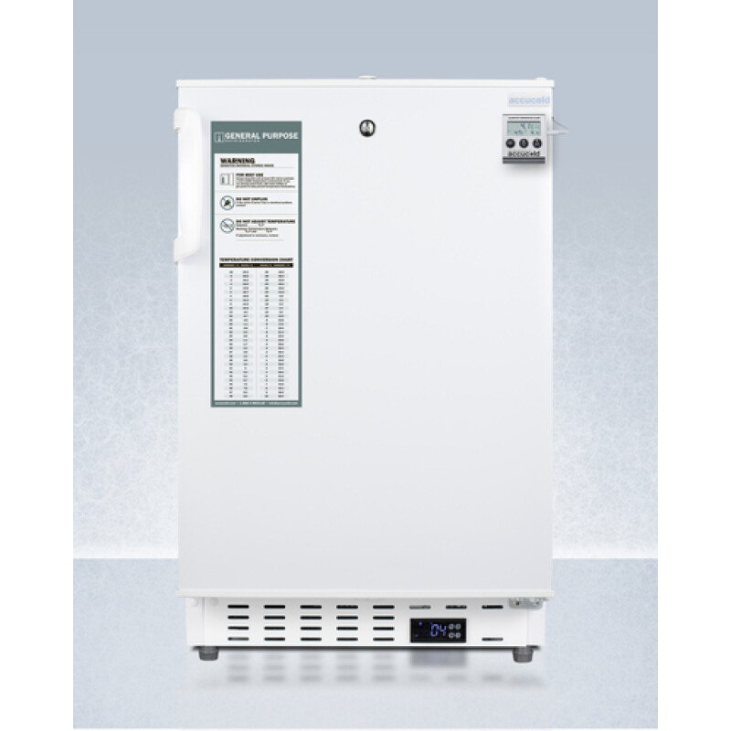 Accucold 20" Wide Built-In Healthcare All-Refrigerator, ADA Compliant in White ADA404REFCAL