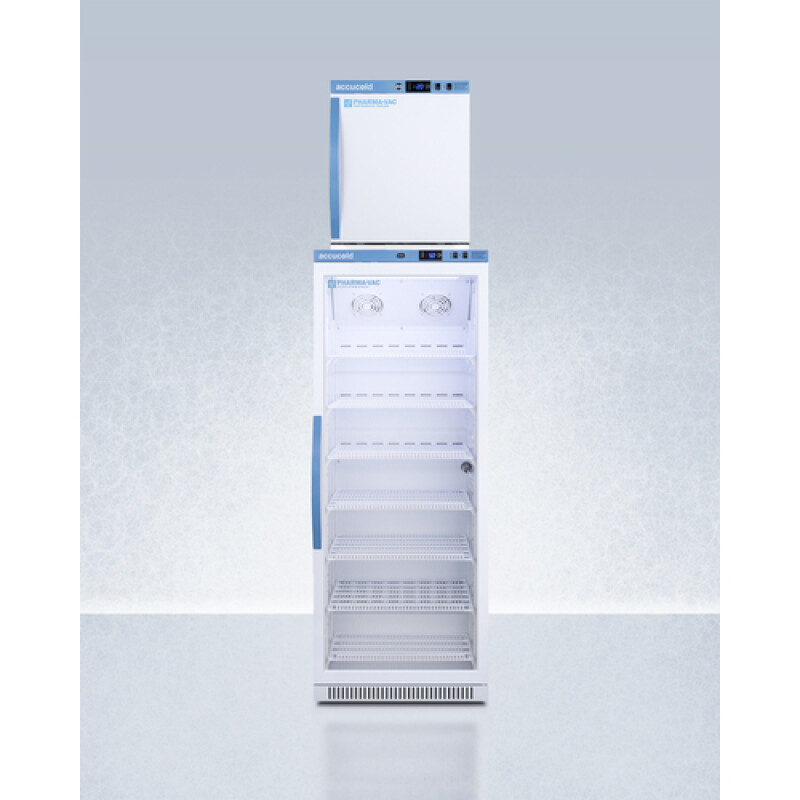 Accucold 24" Wide Performance Series All-Refrigerator/All-Freezer Combination in White ARG12PVAFZ1PVSTACK