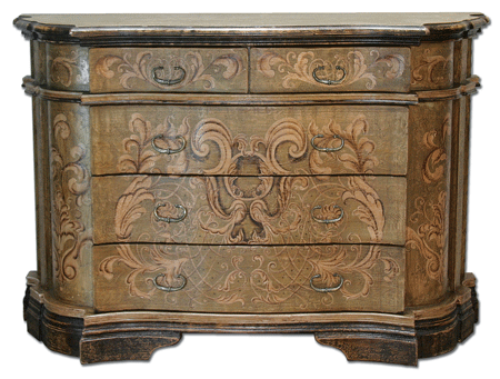 Peninsula Augusta 4 Drawer Dresser in Crackled BD-006-1008