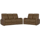 Emerald Home Benjamin - U7498 2pc Manual Living Room Set in Brown Pu