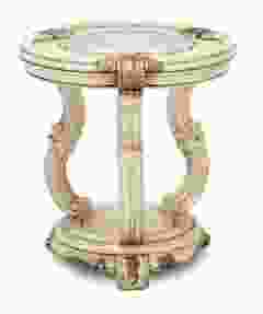 Aico Platine de Royale Chairside Table in Champagne 09222-201 CLEARANCE PROMO