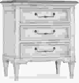 Hooker Furniture Arabella Three-Drawer Nightstand in Whites/Creams/Beiges 1610-90115-WH