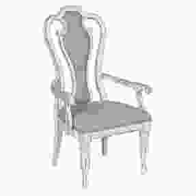 Liberty Furniture Magnolia Manor Upholstered Splat Back Arm Chair in Antique White (Set of 2)