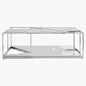 Bernhardt Maymont Cocktail Table in Polished Stainless Steel 313011 PROMO G35