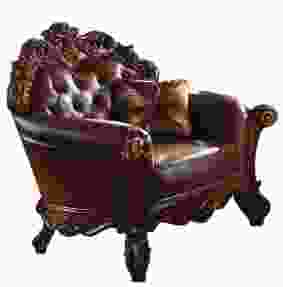 Emma Mason Signature Victoria Upholstered Chair with 1 Pillow in Cherry WL-0125C SPECIAL