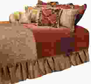 AICO Woodside Park 12-pc Queen Comforter Set in Spice BCS-QS12-WDSPRK-SPI PROMO