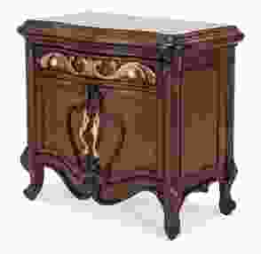 Aico Platine de Royale 2 Door Nightstand  in Light Espresso 09040-229 CLOSEOUT PROMO