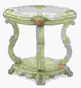 Aico Platine de Royale End Table in Champagne 09202-201