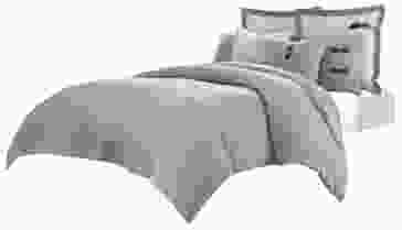 AICO Fusion 8-pc King Duvet Set in Gray BCS-KD08-FUSON-GRY PROMO