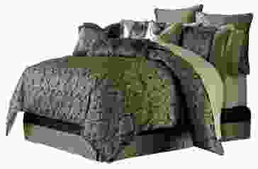 AICO Imperial 10-pc King Comforter Set in Bronze BCS-KS10-IMPERL-BRZ 