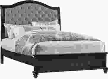  Progressive Furniture Pearson King Upholstered Bed in Aged Oak