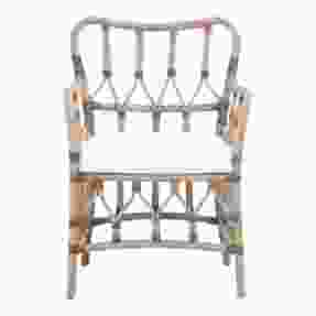 Essentials For Living Caprice Arm Chair in Blanche Matte Gray Rattan 3636.MG-MG/BLCH PROMO