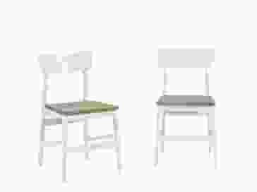 Progressive Furniture Christy Dining Chair in Oak/White D878-61 (Set of 2)