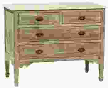 Dovetail Furniture Emma Small Cabinet in Antique Rubbed Wood DOV348