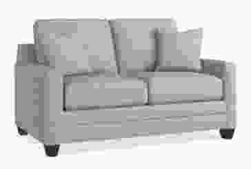 Bassett Carolina Fabric Thin Track Arm Loveseat 3885-42