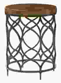Hammary Hidden Treasures Round Lamp Table in Light Brown 090-571