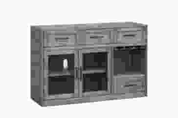 Vilo Home Shelter Cove Gray Farmhouse Server/TV Stand with Stem Wear Storage VH3054