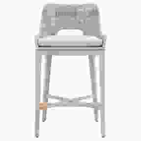 Essentials For Living Woven Tapestry Outdoor Barstool in Taupe & White/Gray 6850BS.WTA/PUM/GT